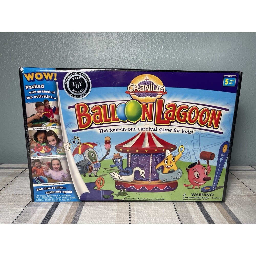 Cranium Balloon Lagoon 4-in-1 Kids Game 2004 Rare New Sealed Complete